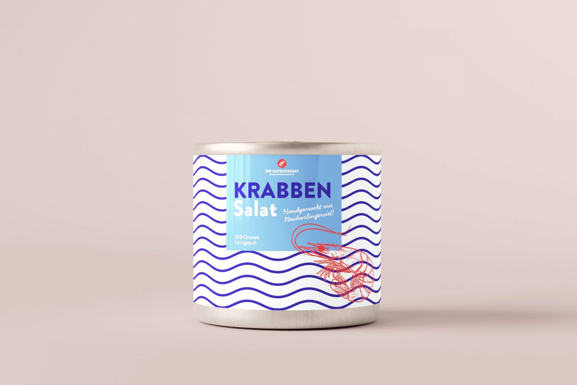 Fischereigenossenschaft Neuharlingersiel Verpackungsdesign Dose Krabbensalat